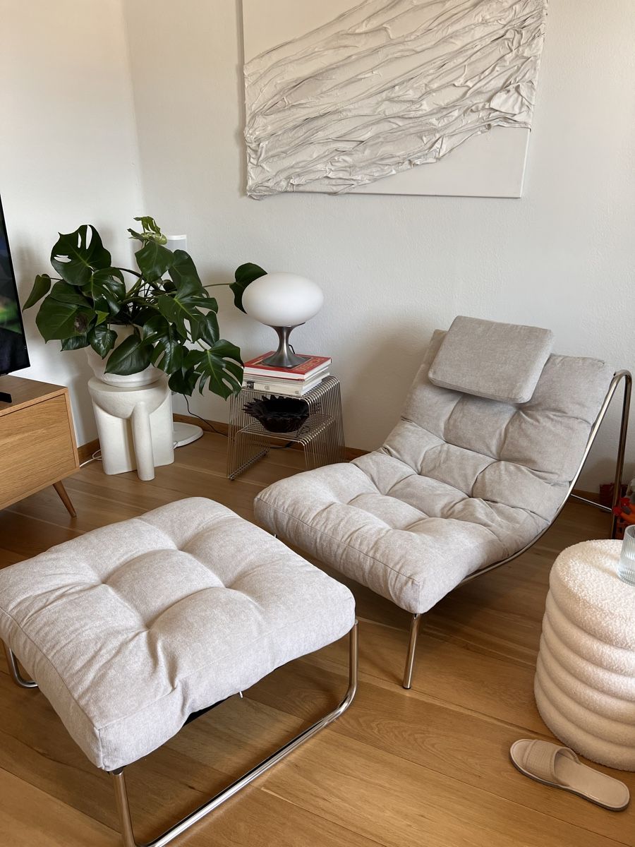 Sessel: NEU -Jotex Bourleson Sessel und Hocker Set Hellbeige – Neu (gemäss Beschreibung) aus Zürich von daira_97 1