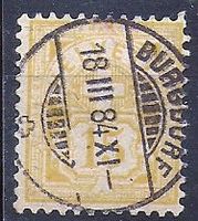 TYPE CHIFFRE No. 63A avec oblitération centrale