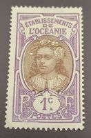 Französisch-Ozeanien 1913 alte briefmarke