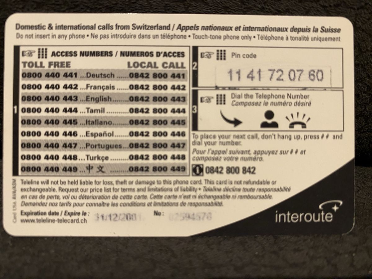 Telefon- & Taxkarten: Teleline – Gebraucht aus Lausanne von babacard10 1