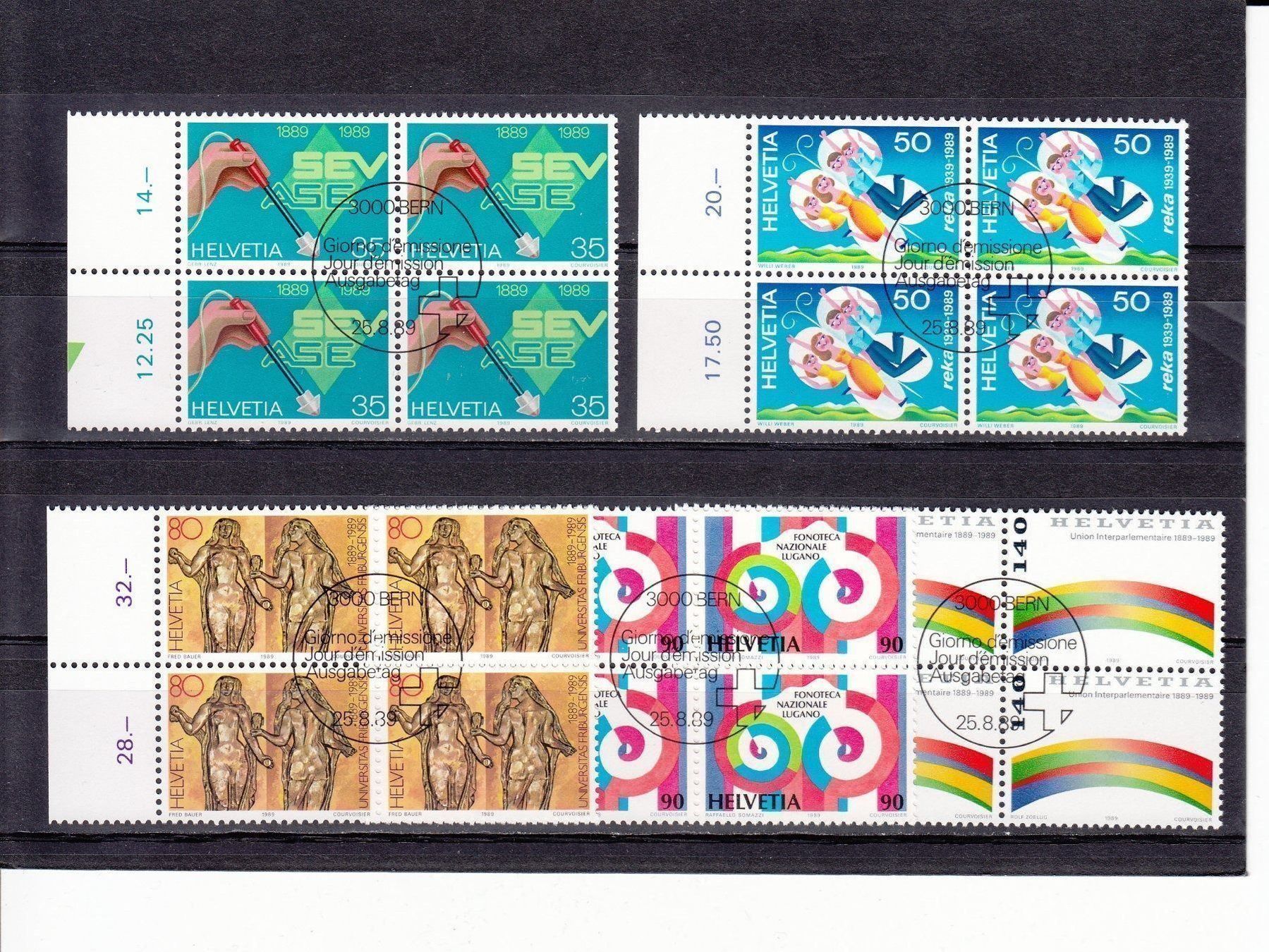 Tutti i francobolli: SBK 777 - 781 4er Block mit ET – Usato da Bürglen TG venduto da StampGraf