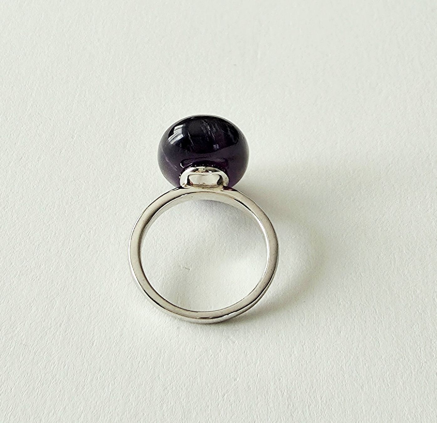 Ringe: Moderner Cabochon Natur-Amethyst Silberring 925 - Neu – Neu und originalverpackt aus Uetikon am See von Coralreef 5