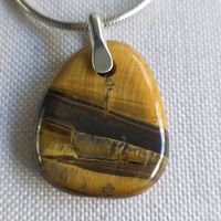 Collier argent avec pendentif il de Tigre