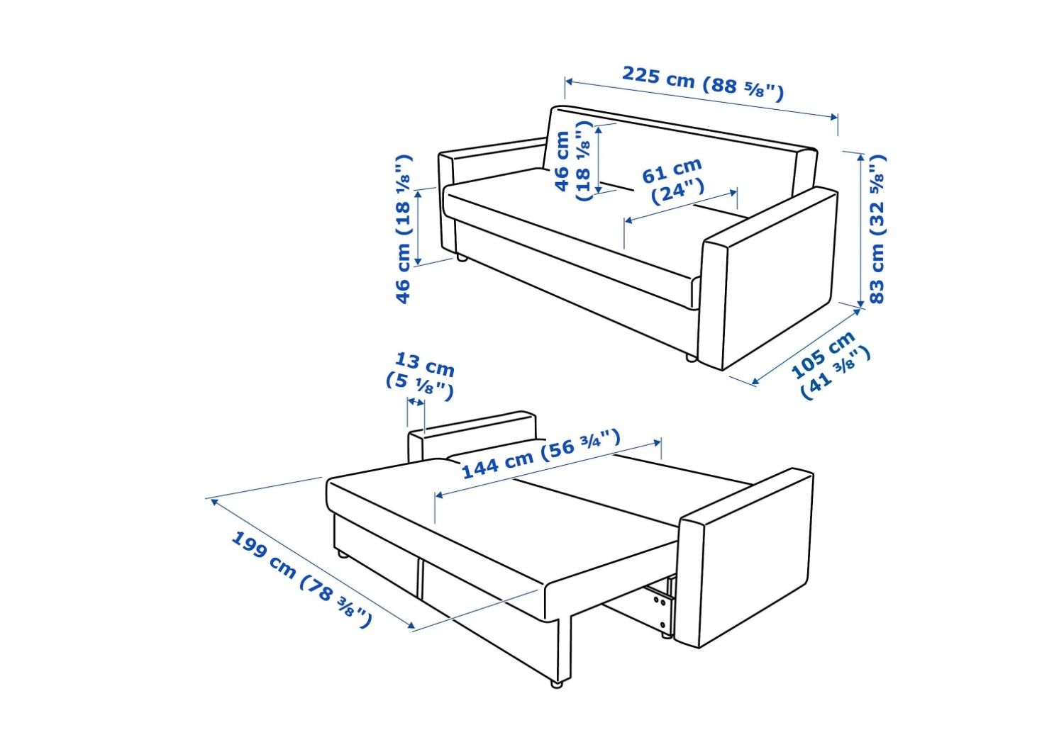 Ikea Sofas: FRIHETEN Bettsofa – D'occasion à Neerach par Margrit021 2