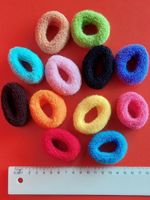 12 bunte weiche Haargummis neu