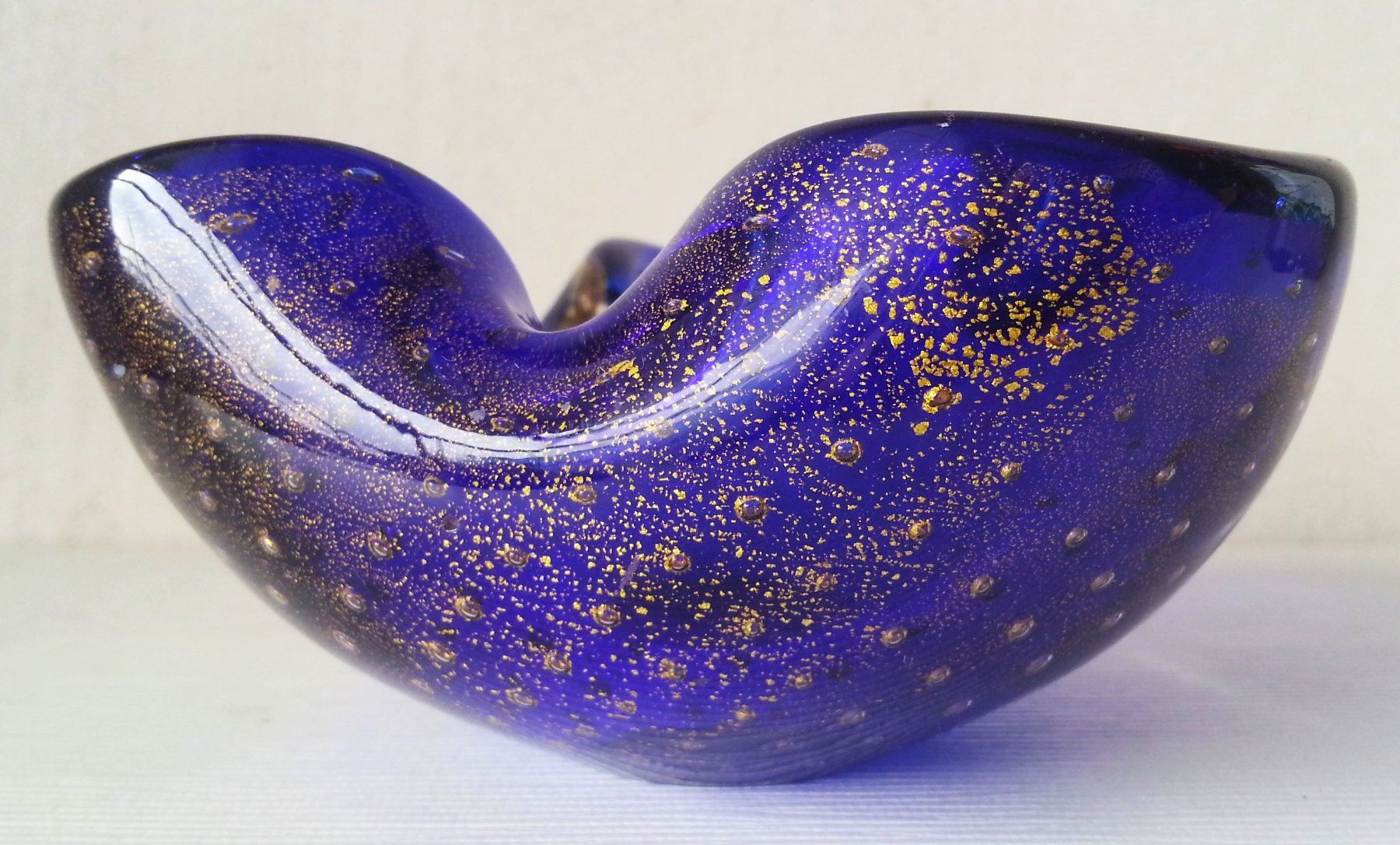 Murano Schalen: MURANO Glas kobaltblaue Schale, um 1950-60 – Gebraucht aus Oberriet SG von ganesh435 3