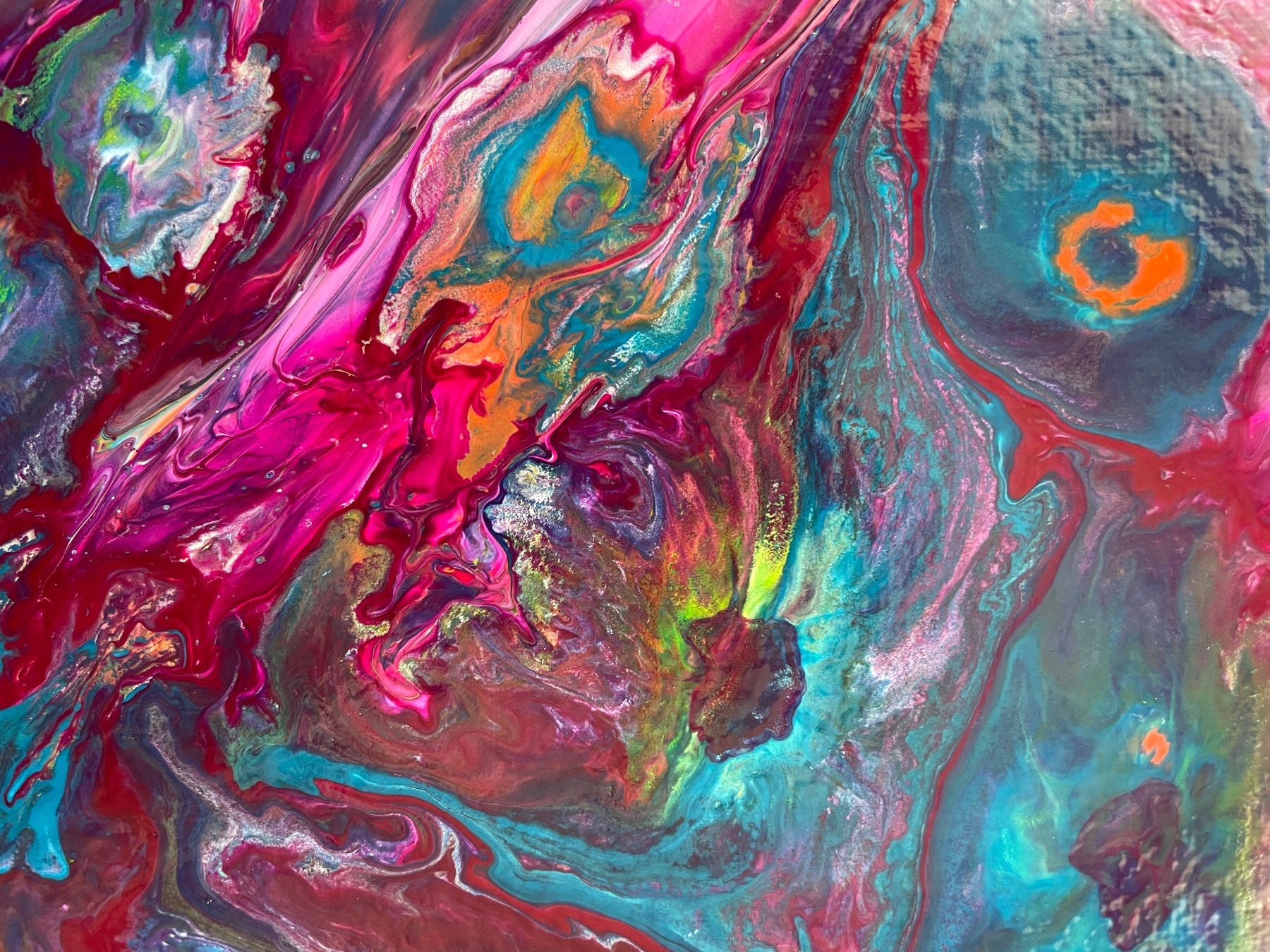 Tableaux: Abstraktes Acrylgemälde 30x40cm – Neuf (Voir description) à Hochdorf par Jasminurschel 5