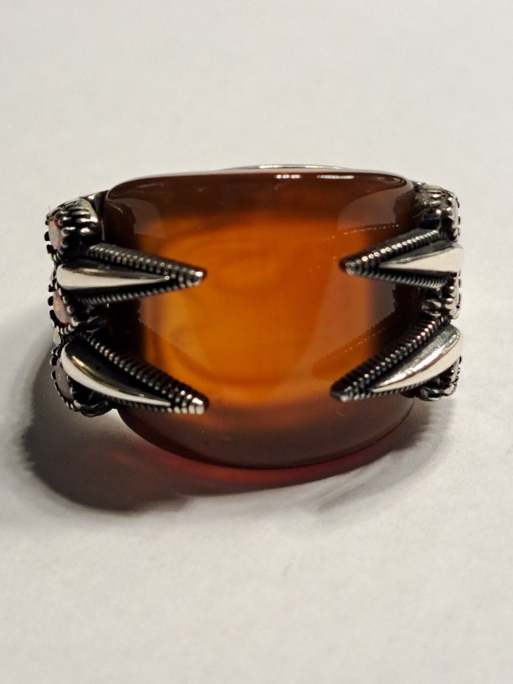 Ringe: 0054 - Bague en argent, Agate orange, taille 58 – Neu und originalverpackt aus Neuchâtel von NIDAVELIR 1