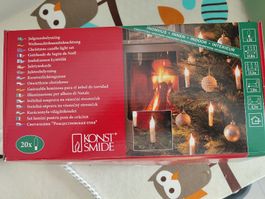 Weihnachtsbaumbeleuchtung Kerzen Lichterkette 14,8m
