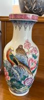 Chinesische Porzellanvase, handbemalt, Vögel