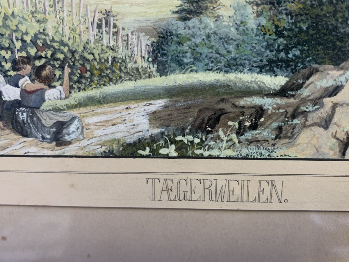 Dipinti: Tägerwilen D. Müller Lehrer Gouache – Usato da Wolfhalden venduto da SecondAntique 3