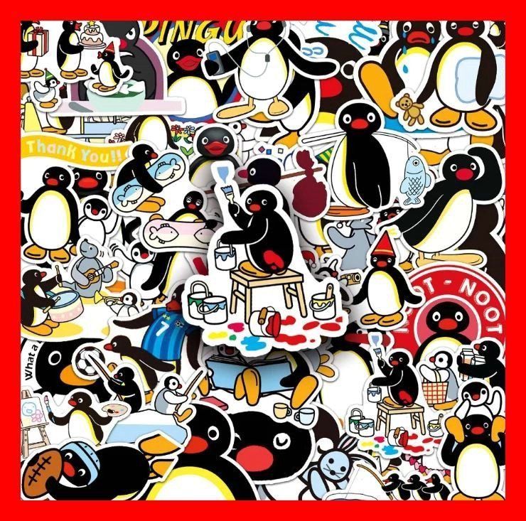 50 Stück Kawaii Pinguin Aufkleber - Wasserdicht, 5cm Groß Für Kinder