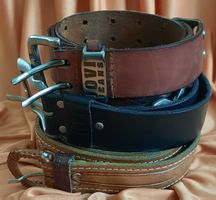 JOVI JEANS Vintage Echt Leder Herrn Gürtel