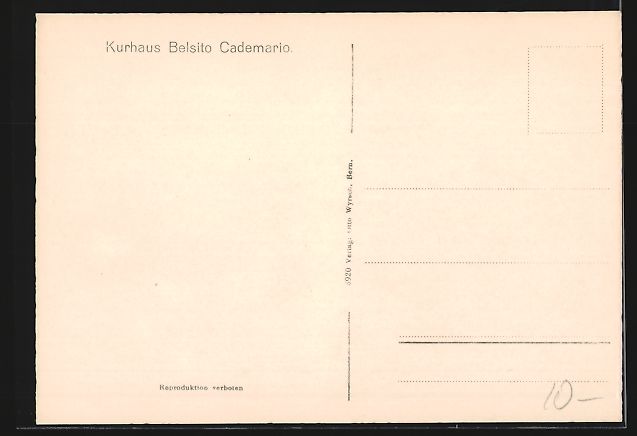 Cartoline postali: Cademario, Kurhaus Belsito, Fliegeraufna – Usato da Berlin venduto da bartko-reher 1