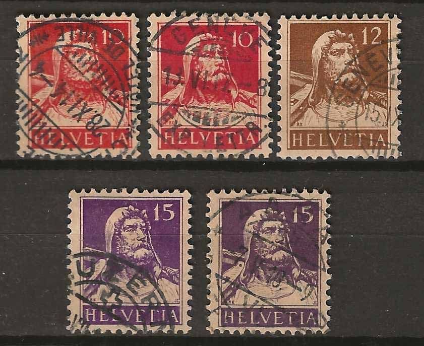 Tutti i francobolli: CH126 - Buste de Tell 126I-128b obl. – Usato da Trélex venduto da Phil_Albert