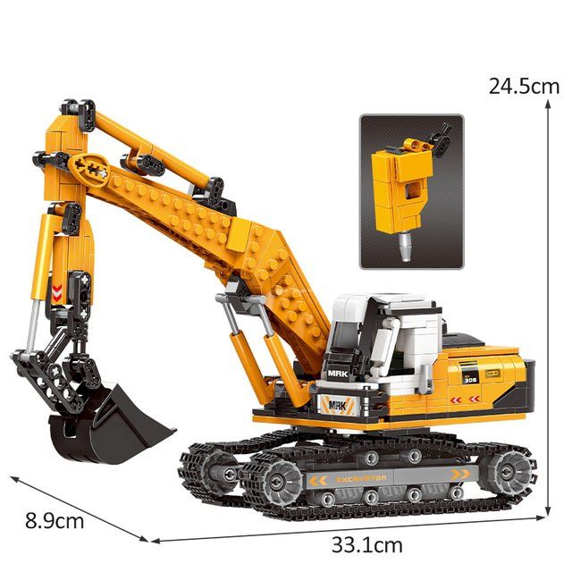 Kit di costruzioni: Bagger Bausteinset Figuren | + 1 Minifigur – Nuovo e nell'imballaggio originale da Oensingen venduto da CSCollectors 4
