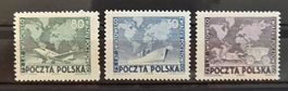 Polen 1949 UPU Weltpostverein postfrisch MNH (3 Stk.)