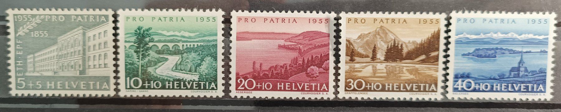 Alle Briefmarken: 1955 Pro Patria Satz postfrisch** – Gebraucht aus Dübendorf von goeggi79