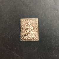 22Aa, 1854, entwertet, dünne Stelle