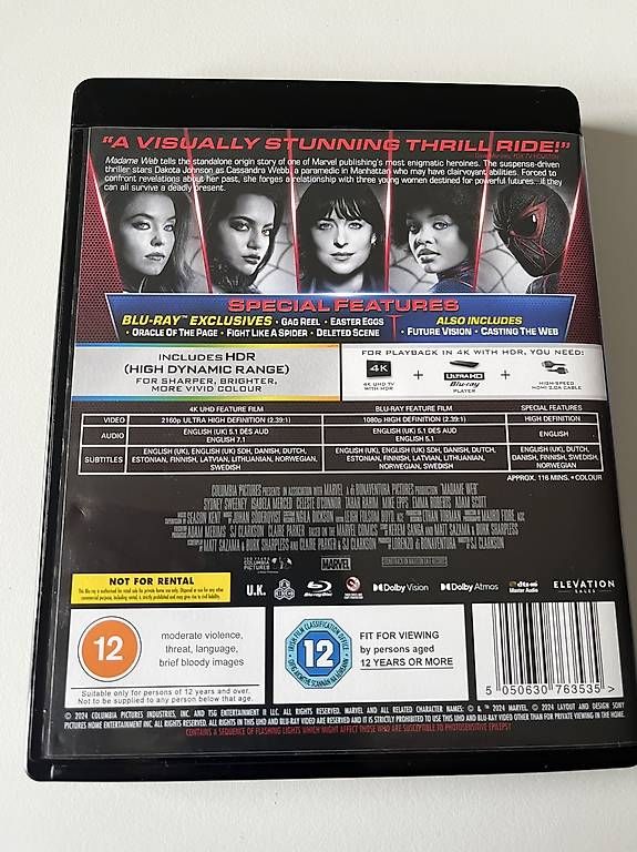 Tutti i DVDs: Madame Web [4k UHD+Blu-Ray] – Usato da Zürich venduto da audn 1