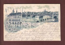 Gruss aus BASEL - 1903 // Rück verletzt //