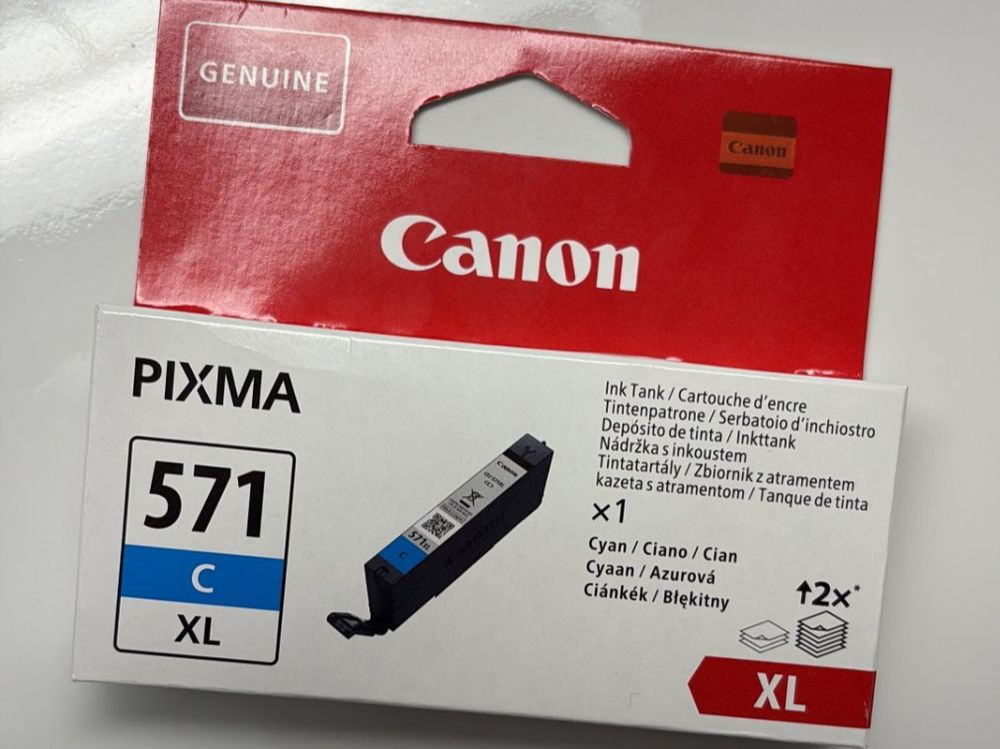 Lot De 4 Cartouches D'encre Canon PIXMA 571 XL - Jaune, Bleu, Rose, Noir - NEUVES