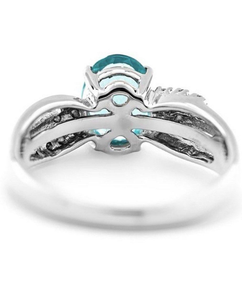 Anelli: 1.38ct Apatit Ring 18K Weissgold – Nuovo e nell'imballaggio originale da Untersiggenthal venduto da TimeandShine 4