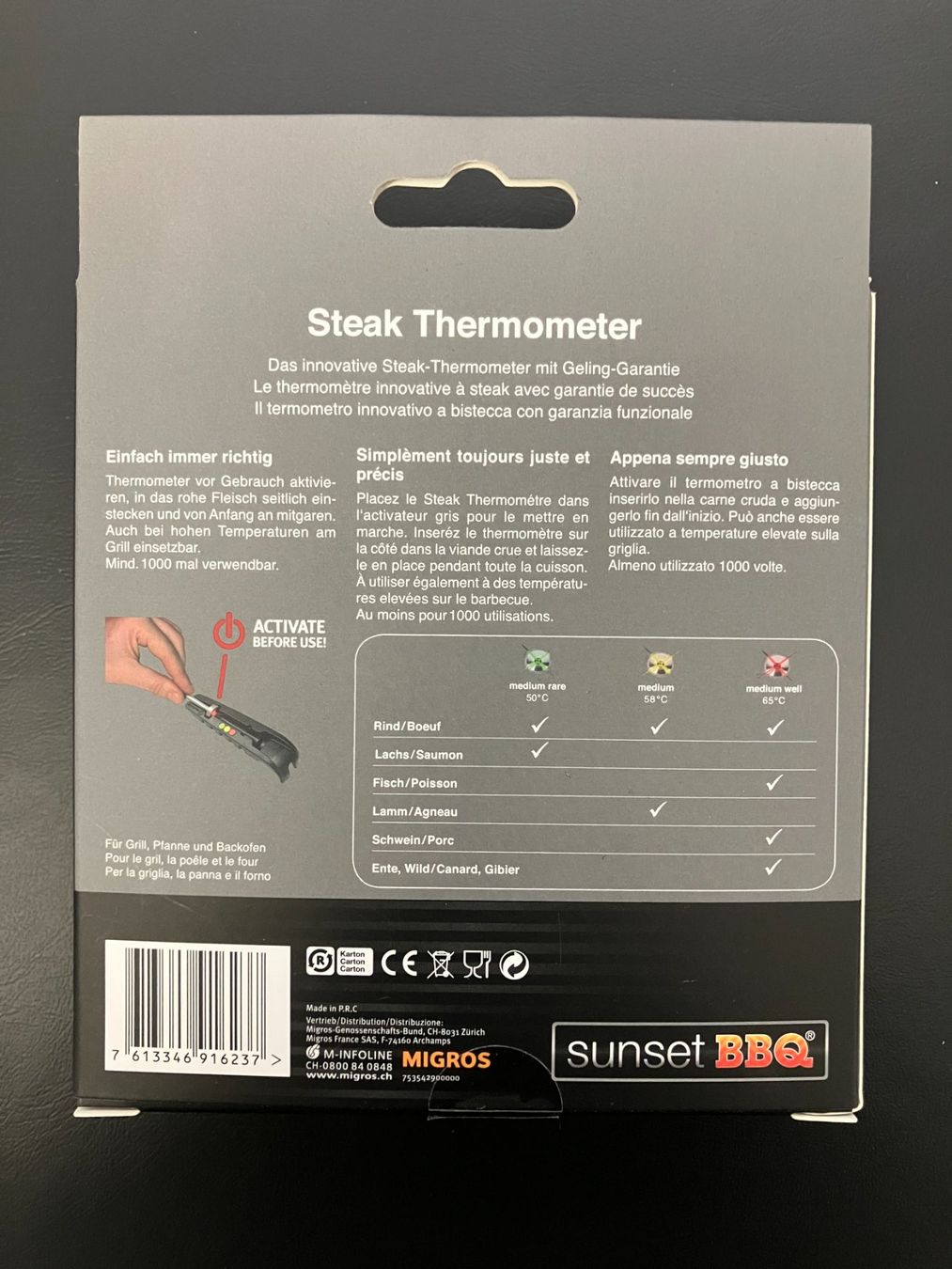 Sonstiges für Haushalt & Wohnen: ***NEU*** Steak-Thermometer Sunset BBQ – Neu und originalverpackt aus Solothurn von Tomtom2910 2