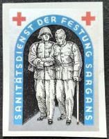Soldatenmarke 2.WK, San D Festung Sargans, gesch, Wi San 4-2