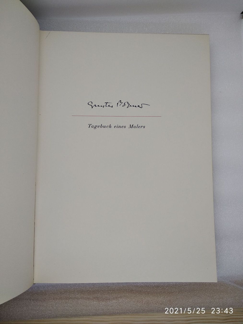Bücher: GUNTER BÖHMER - TAGEBUCH EINES MALERS – Gebraucht aus Goldach von Gaip 1