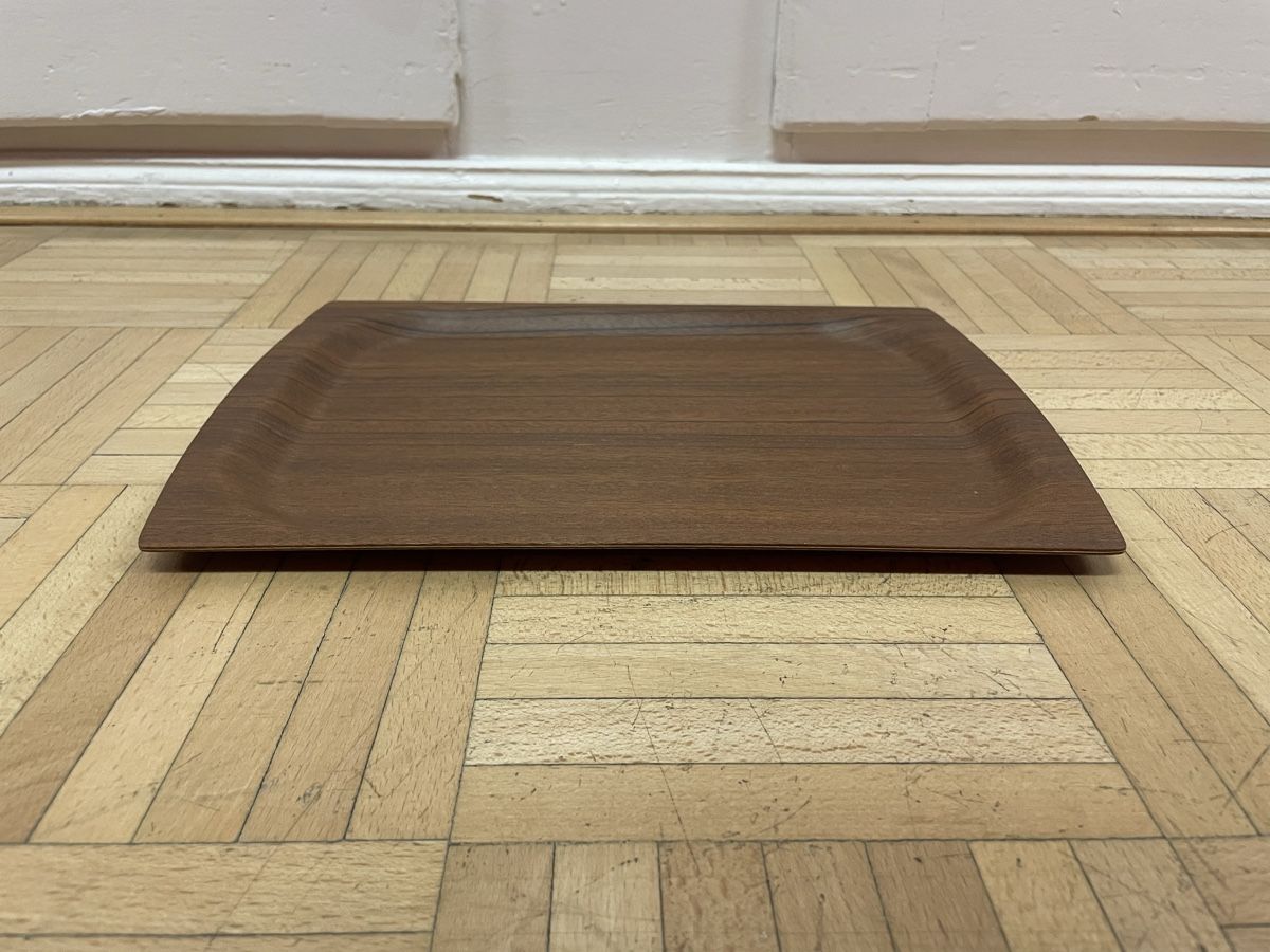 Piatti di portata: Schlichtes Teakholz Tablett vintage Serviertablett 60er 70er – Usato da Zürich venduto da Vintagewiesel 2