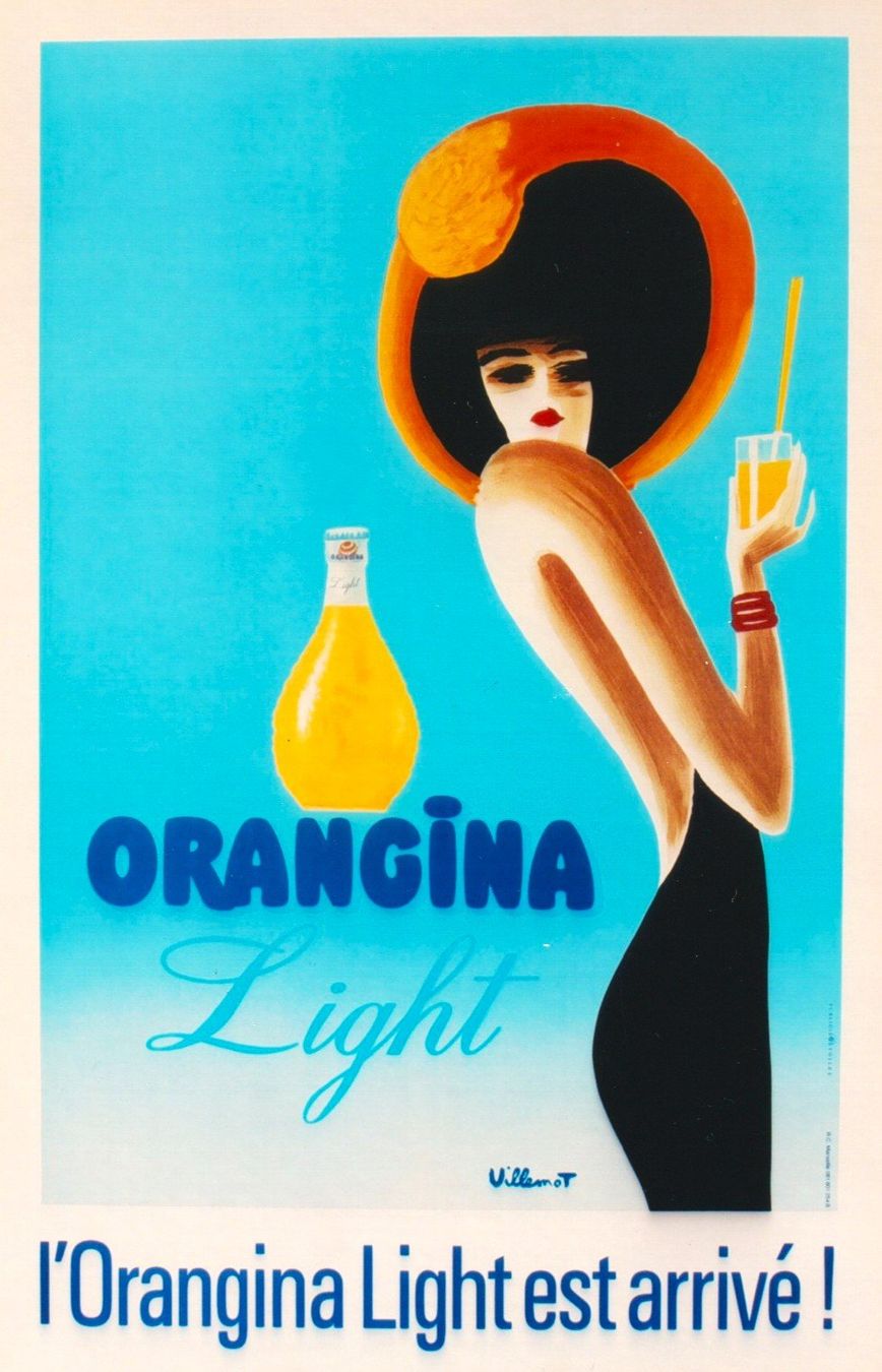 Foto & Immagini: ORANGINA LIGHT EST ARRIVE c.1980 - Affiche originale – Usato da Blonay venduto da postercollection