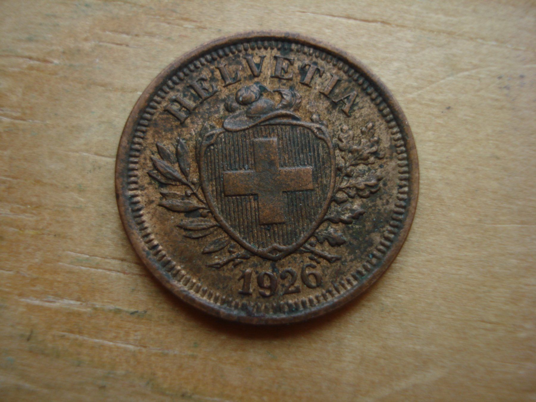 Alle Münzen: (W5) 1 Rappen 1926 – Gebraucht aus Erlach von Net-Coins