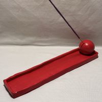 Handgefertigter Räucherstäbchenhalter aus Polymer Clay