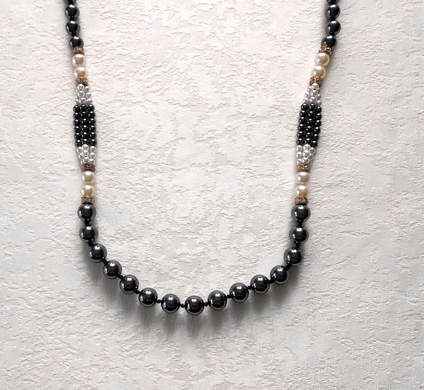 Catenine: Hämatit-Kette mit Perlen; collier hématite avec des perles – Nuovo (secondo la descrizione) da Luzern venduto da Johann7 1