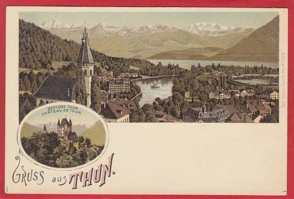 Ansichtskarten: THUN LITHO – Gebraucht aus Grüningen von Kartenlaube