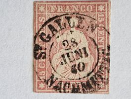 Strubel 24 Berner Papier St. Gallen 28.6.1860