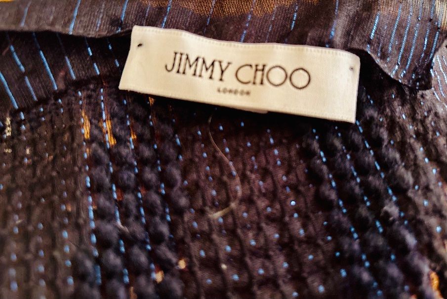 Jimmy Choo Foulard & Sciarpe: JIMMY CHOO schwarz/blau Schal. – Nuovo (secondo la descrizione) da Zurich venduto da MX1000