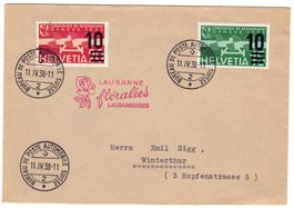 Lettre de Lausanne BPA A122 pour Winterthur le 11.IV.38