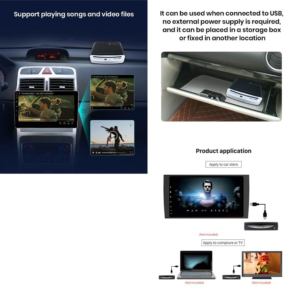 Lettore multimediale & Streamer: Autoradio CD DVD Laufwerk Android Extern – Nuovo e nell'imballaggio originale da Chiasso venduto da online.shop 5