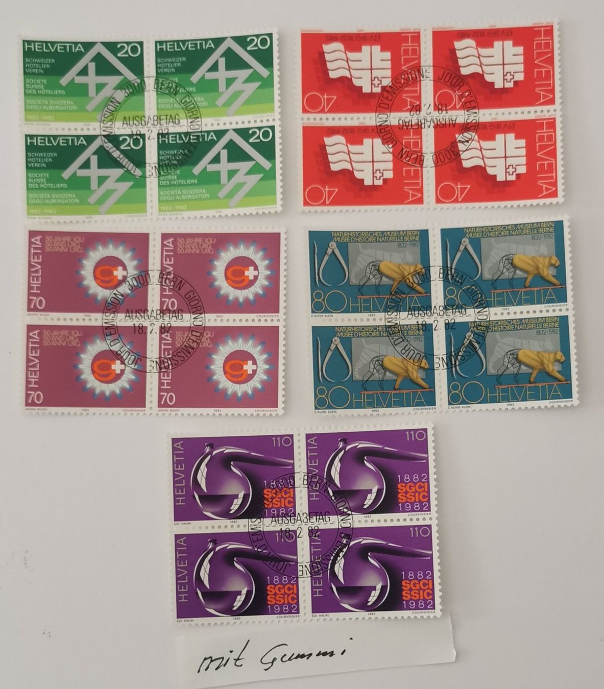 Tous les timbres: 1982 – Neuf (Voir description) à Aadorf par Chnorli-Furz