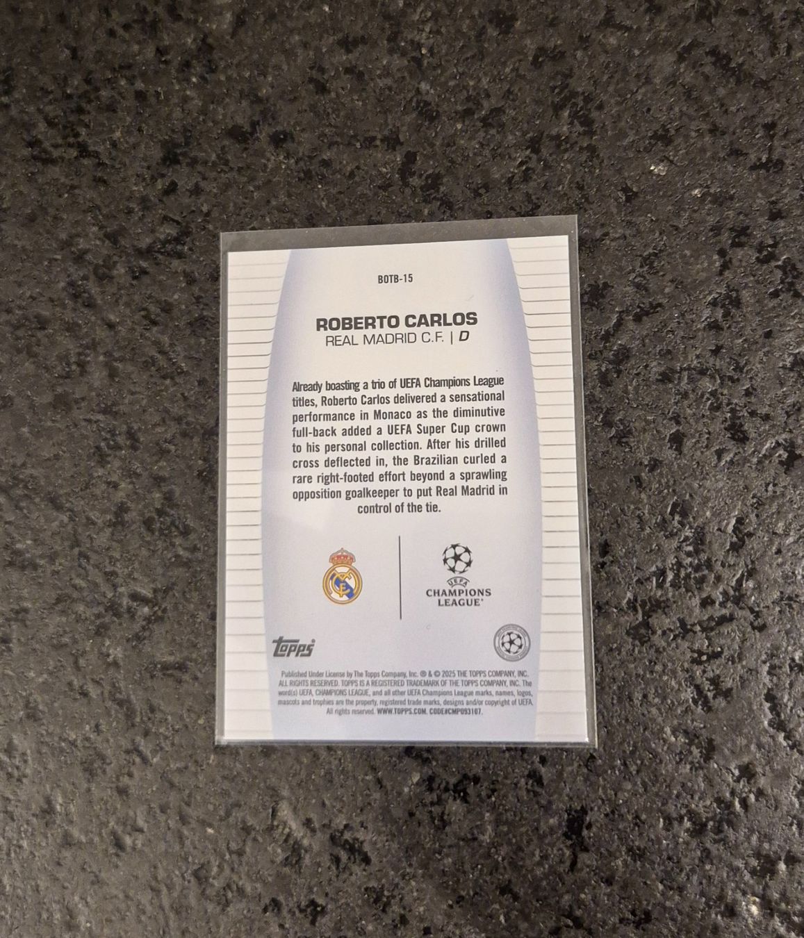 Topps Carte collezionabili: Roberto Carlos - Real Madrid - Topps – Nuovo (secondo la descrizione) da Burg AG venduto da Danoe 1