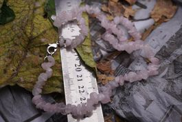 Rosenquarz   Splitter  kette mit Verschluss   Ab 1.-