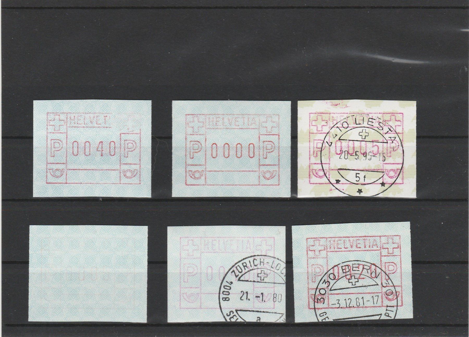 Alle Briefmarken: diverse ATM – Gebraucht aus Oberglatt ZH von Wiedmi6