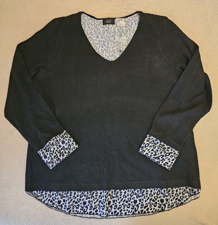 Neuer 2 in 1 Pullover -Marke Paola - Leopardenmuster -Gr. 46