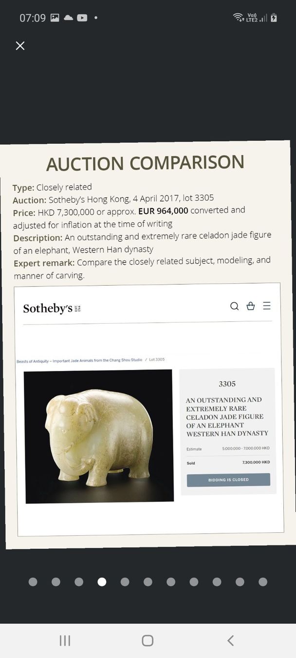 Statuette: Elephant han dynastie ? Extrêmement rare – Usato da Chardonne venduto da hel_h5k2 3
