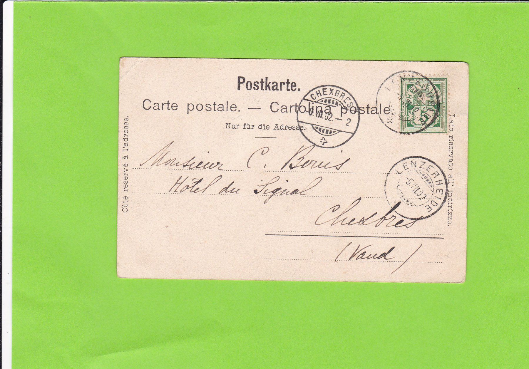 Cartoline postali: Lenzerheide-Obervaz, belebt----1902 – Usato da St. Peterzell venduto da neckertal 1