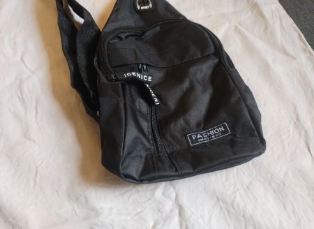 Schwarze Sport-Schultertasche FASHION