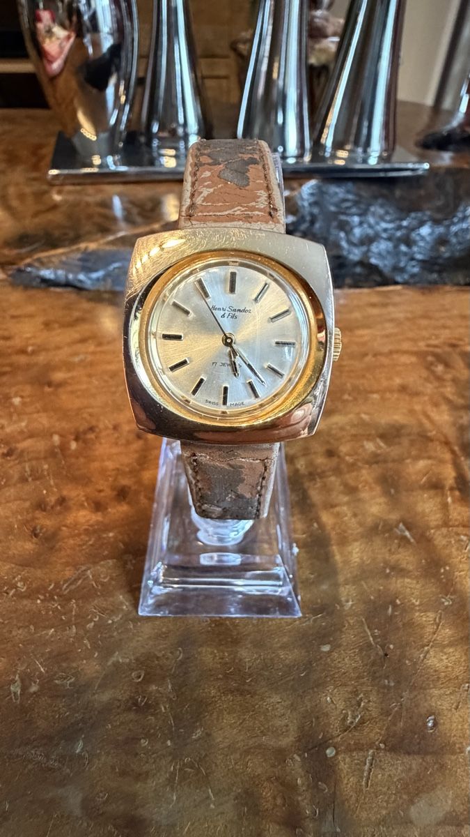 Sandoz Uhren: Montre ancienne Sandoz, plaqué or, 28mm – Gebraucht aus Collonges von 2D_Collector 1