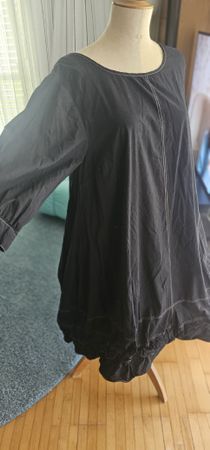 Ewa i Walla Kleid Tunika Baumwolle schwarz Gr. XL TOP!